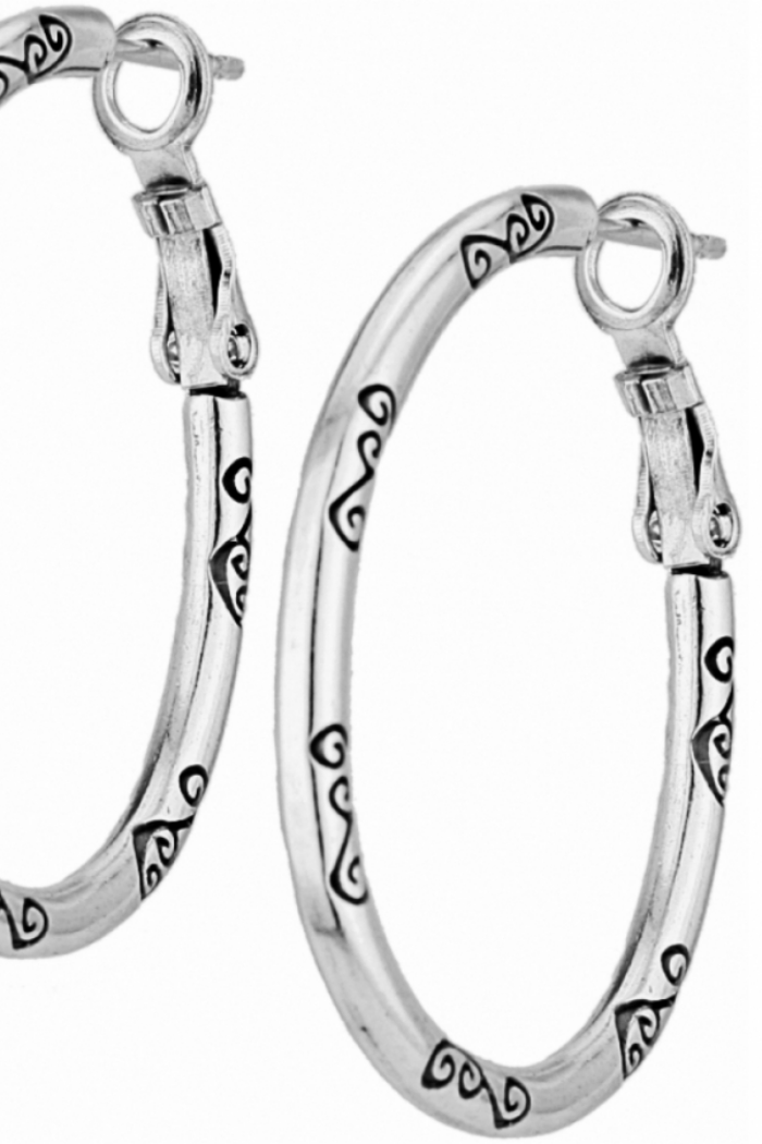 Brighton Oval Hoop Charm Earrings