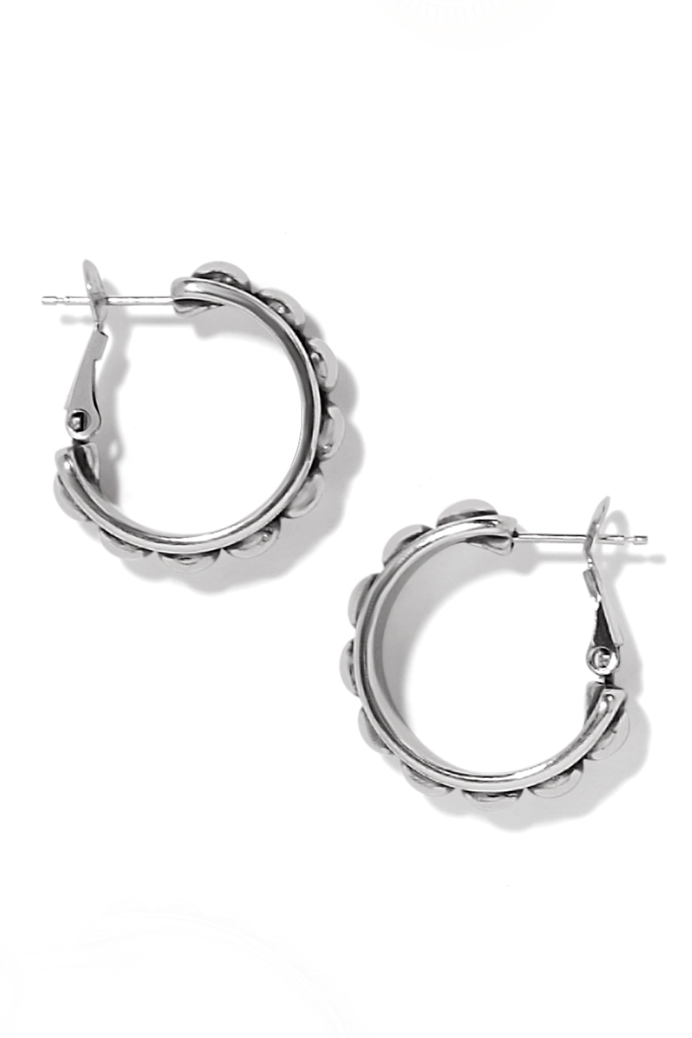 Brighton Pretty Tough Stud Medium Leverback Hoop Earrings