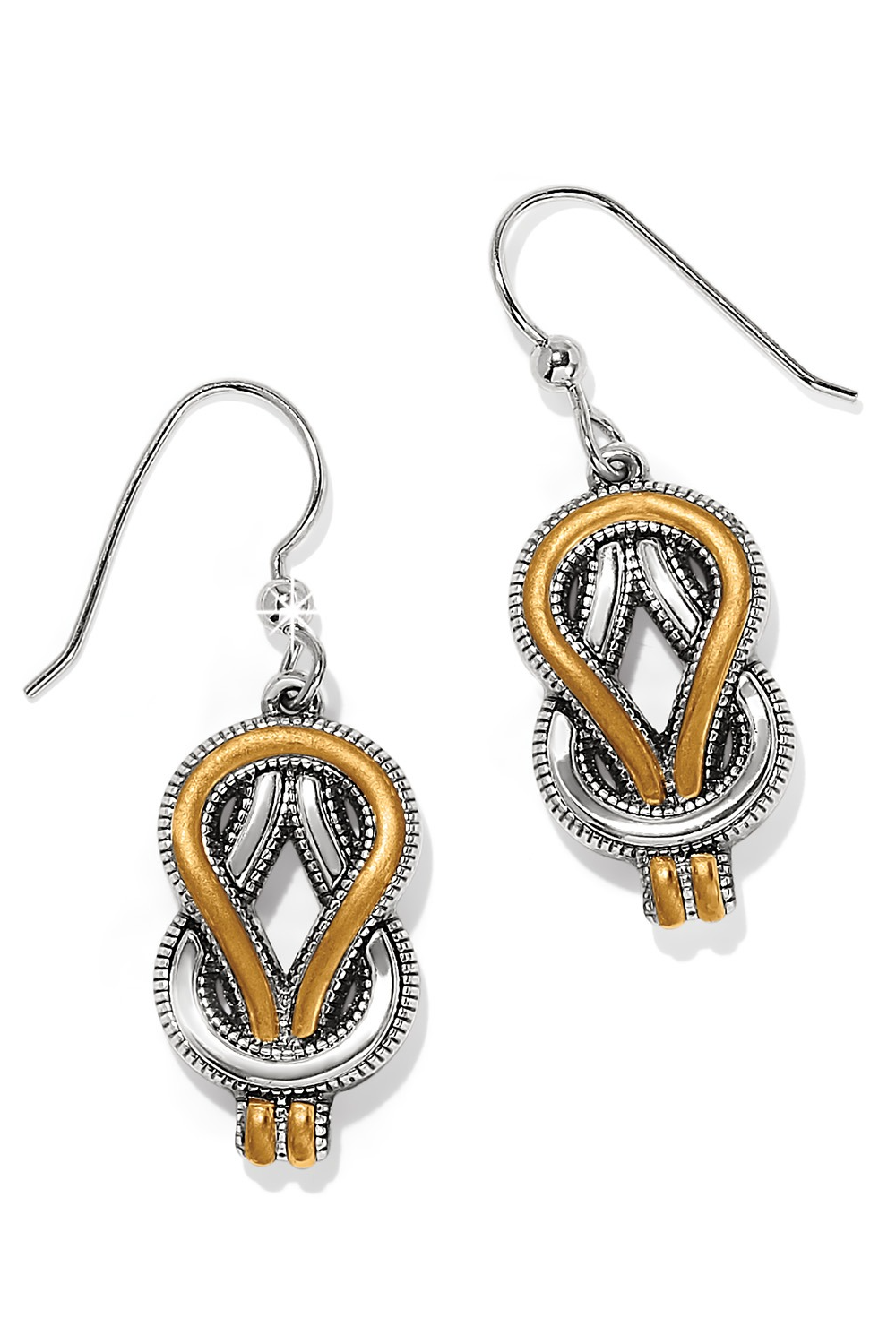 Interlok Harmony Two Tone French Wire Earrings