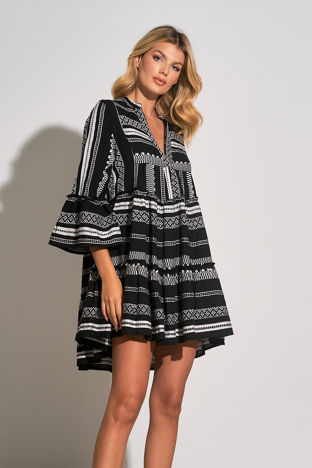 Stripe Sleeved Dress