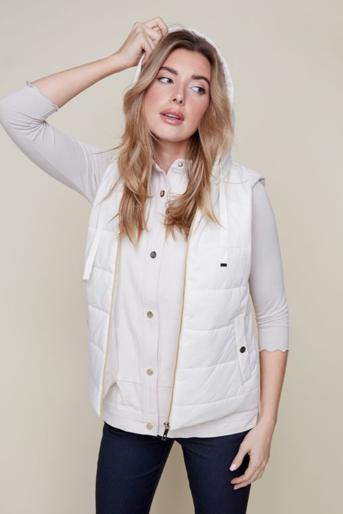 Quilted Vest with Hood