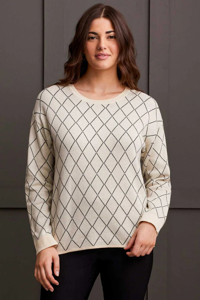 Reversible Cotton Crew Neck Sweater