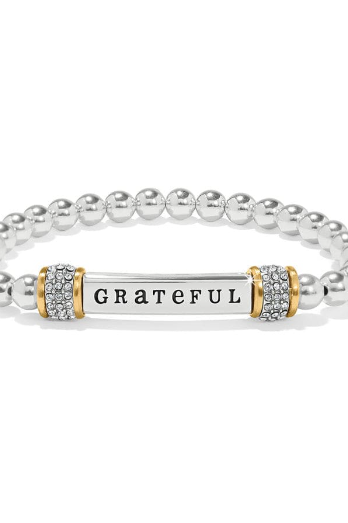 Meridian Grateful Two Tone Stretch Bracelet