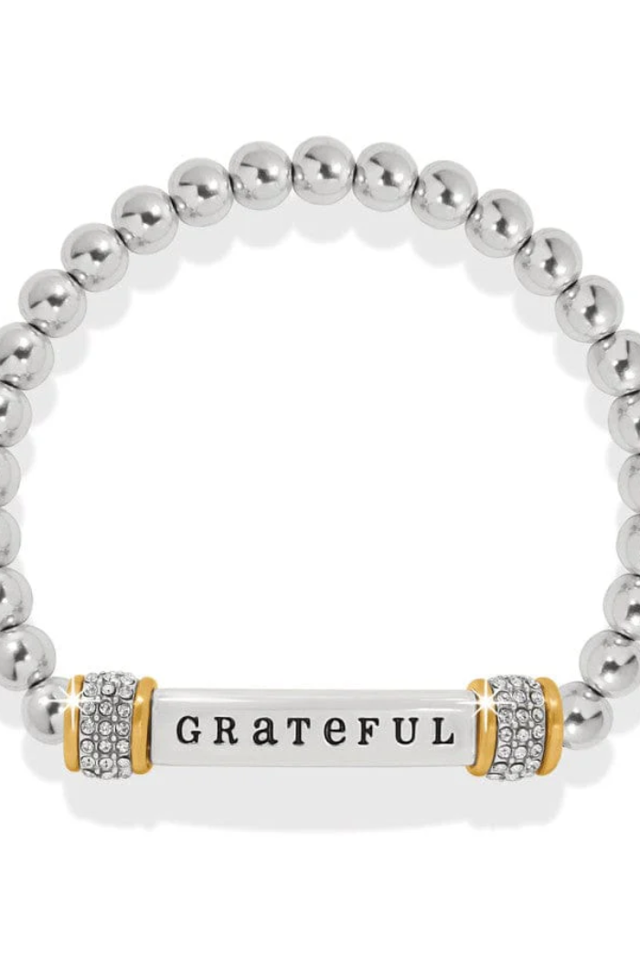 Meridian Grateful Two Tone Stretch Bracelet