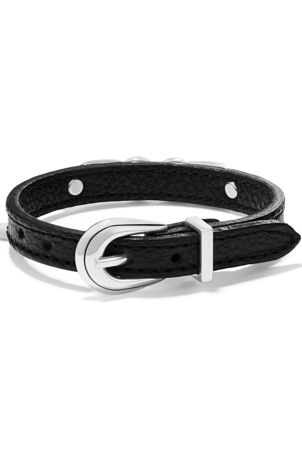 Interlok Braid Leather Bracelet (Black)