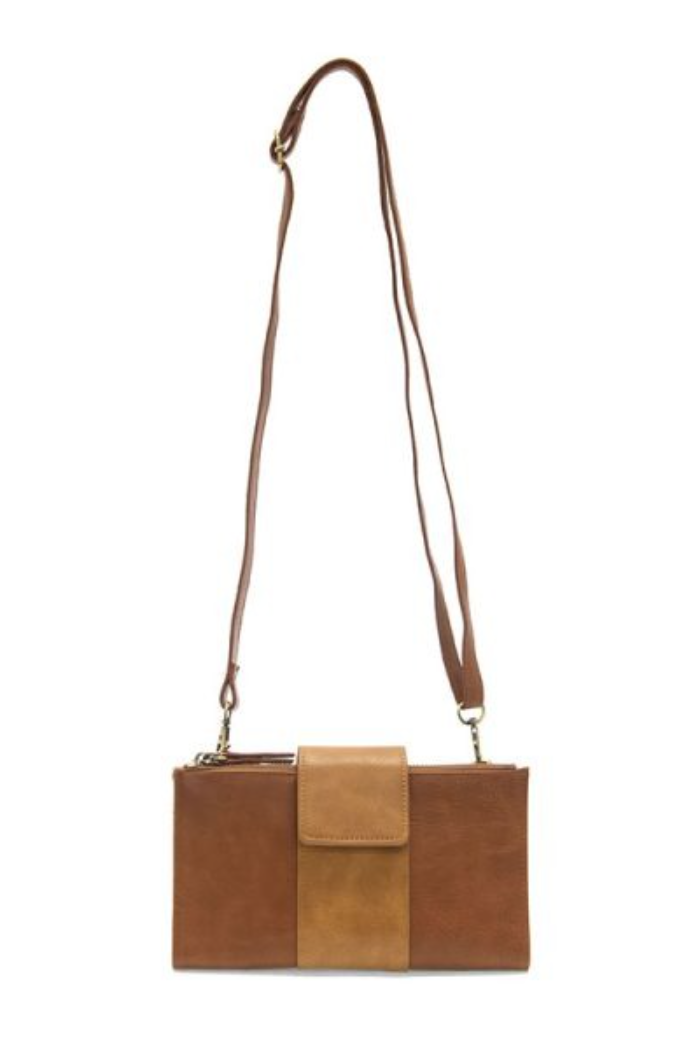 Camryn Colorblock Wallet Crossbody (Chicory/Almond)