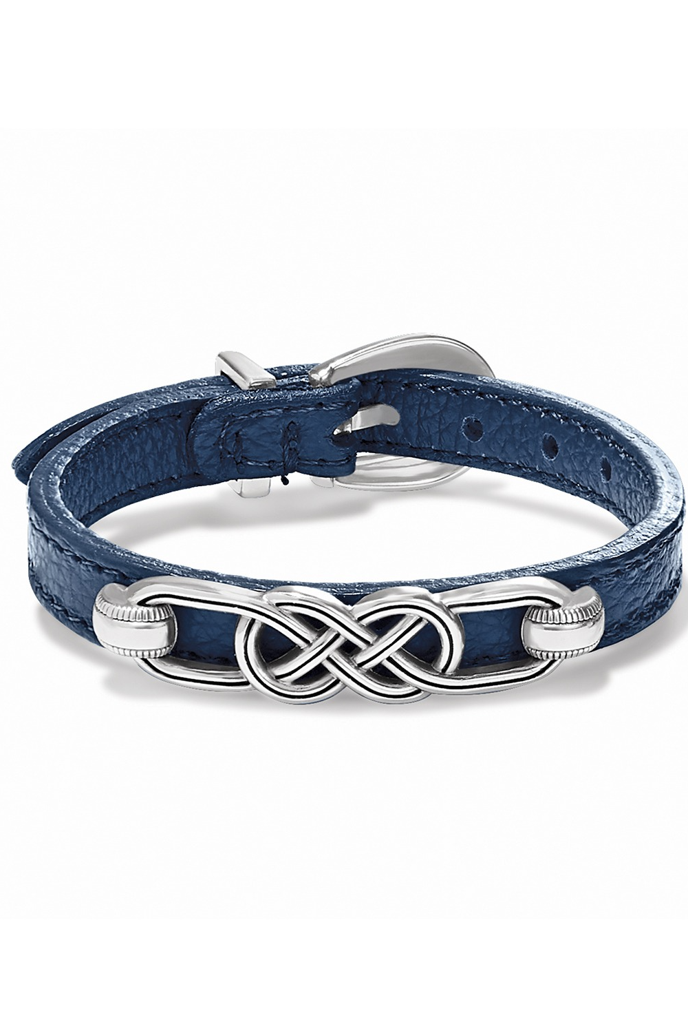 Interlok Braid Leather Bracelet (French Blue)