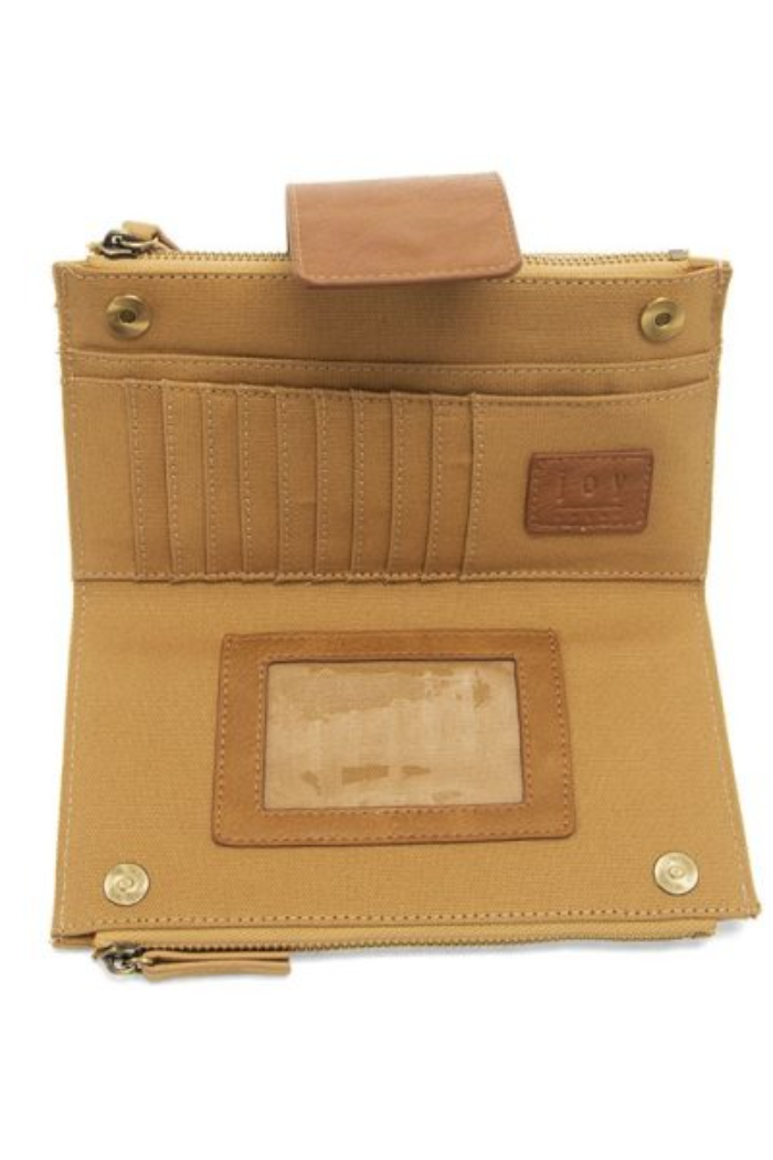 Camryn Colorblock Wallet Crossbody (Tan/Hazelnut)