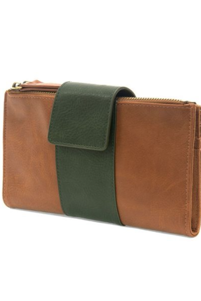 Camryn Colorblock Wallet Crossbody (Chicory/Pine)