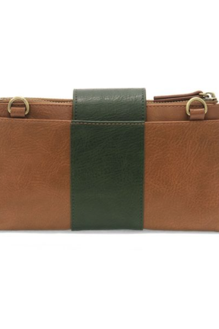 Camryn Colorblock Wallet Crossbody (Chicory/Pine)