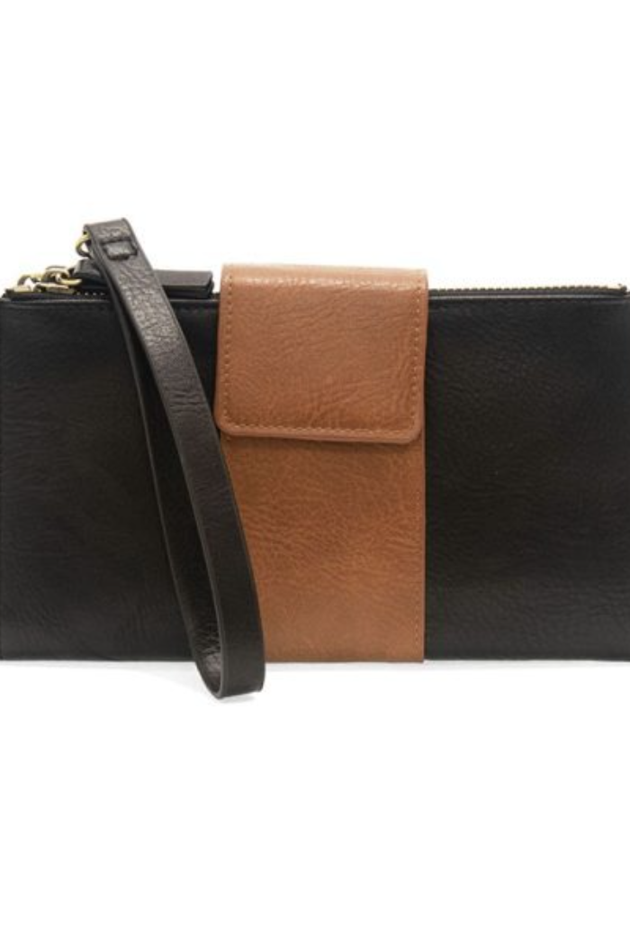 Camryn Colorblock Wallet Crossbody (Balck/Chicory)