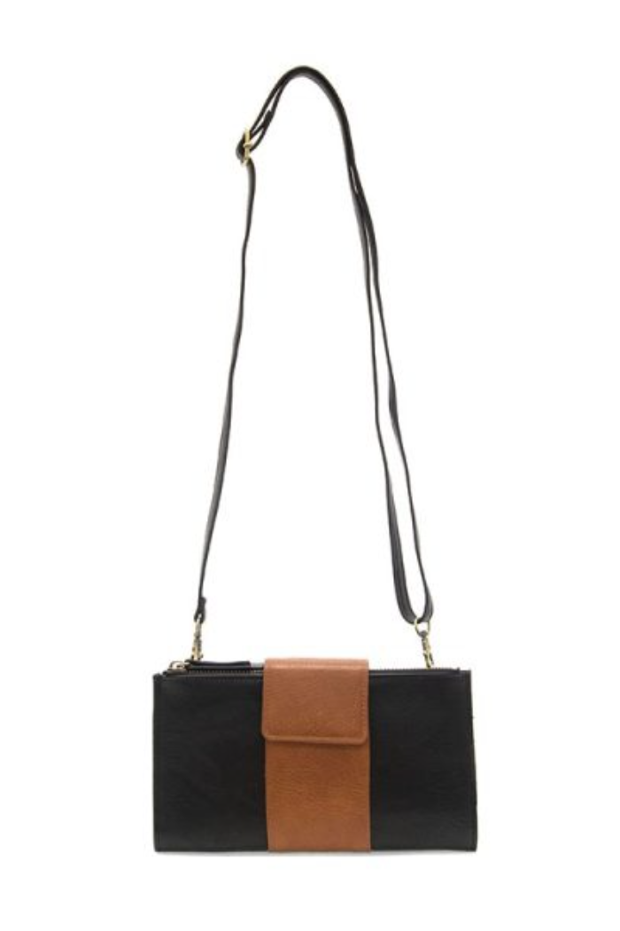 Camryn Colorblock Wallet Crossbody (Balck/Chicory)