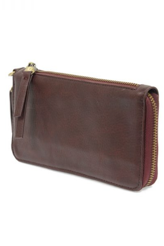 Chloe Zip Around Wallet Wristlet (Wine)