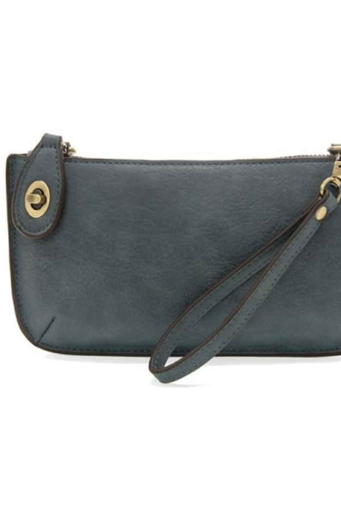 Mini Crossbody Wristlet Clutch (Washed Denim)