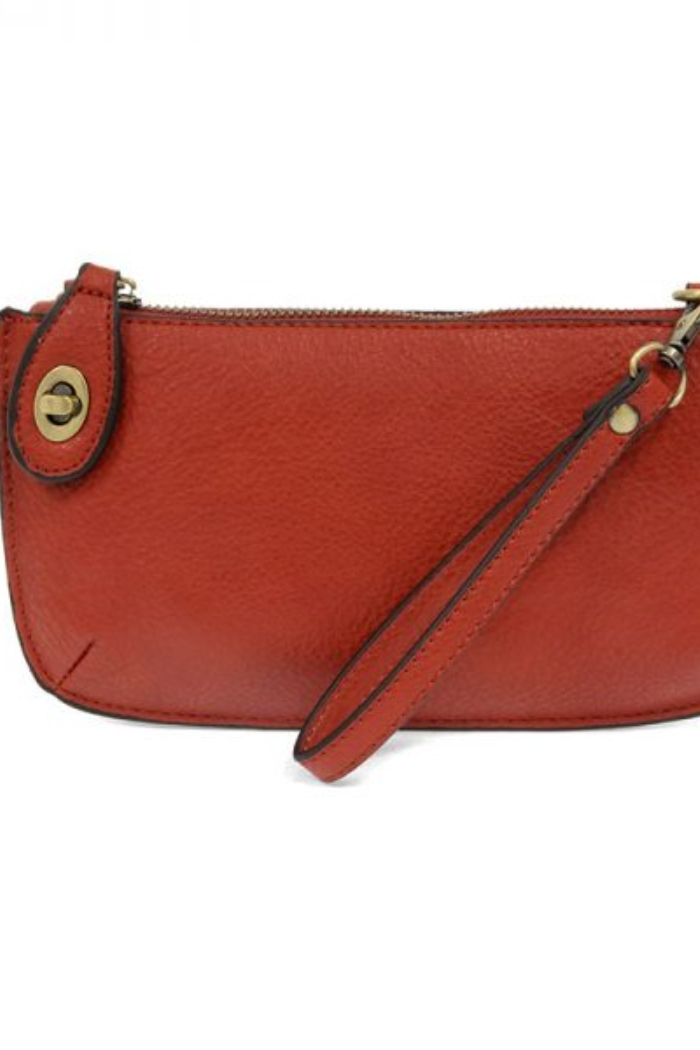 Mini Crossbody Wristlet Clutch (Cherry Red)