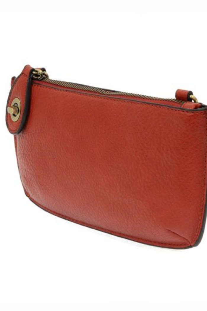 Mini Crossbody Wristlet Clutch (Cherry Red)