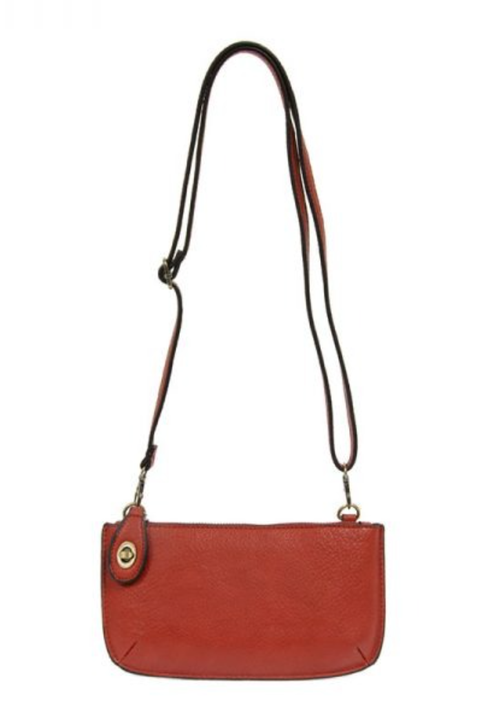 Mini Crossbody Wristlet Clutch (Cherry Red)