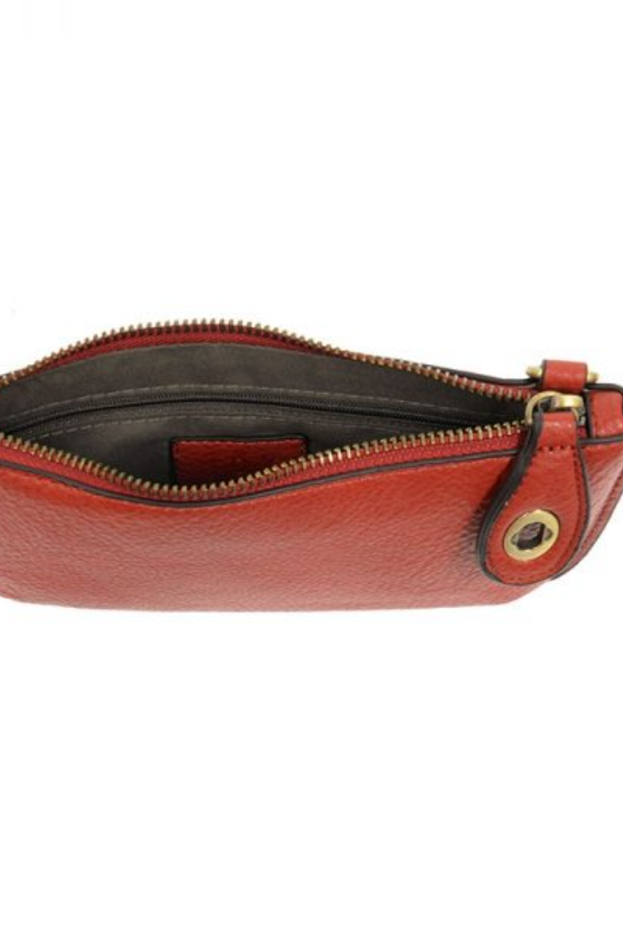 Mini Crossbody Wristlet Clutch (Cherry Red)