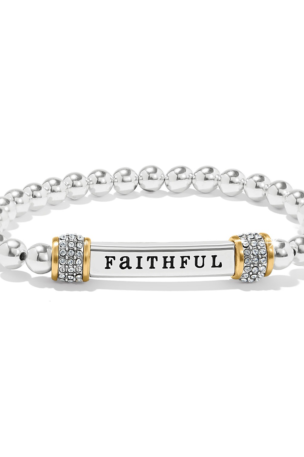 Meridian Faithful Two Tone Stretch Bracelet