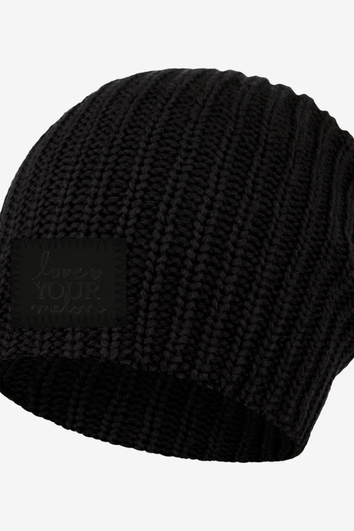 Black Monochrome Beanie