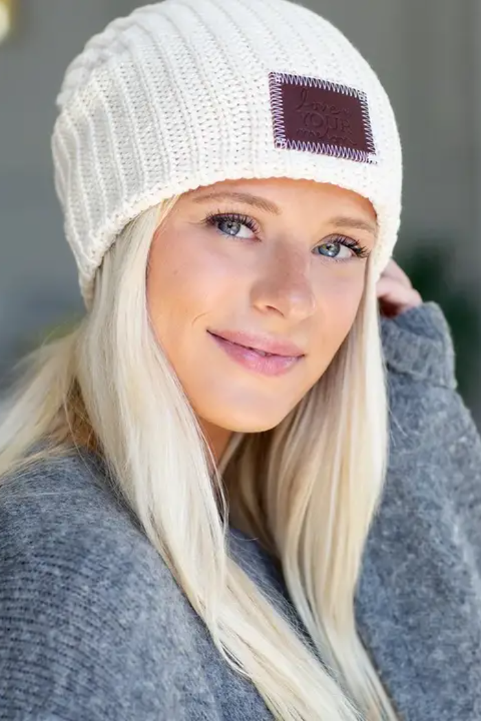 White Speckled Beanie