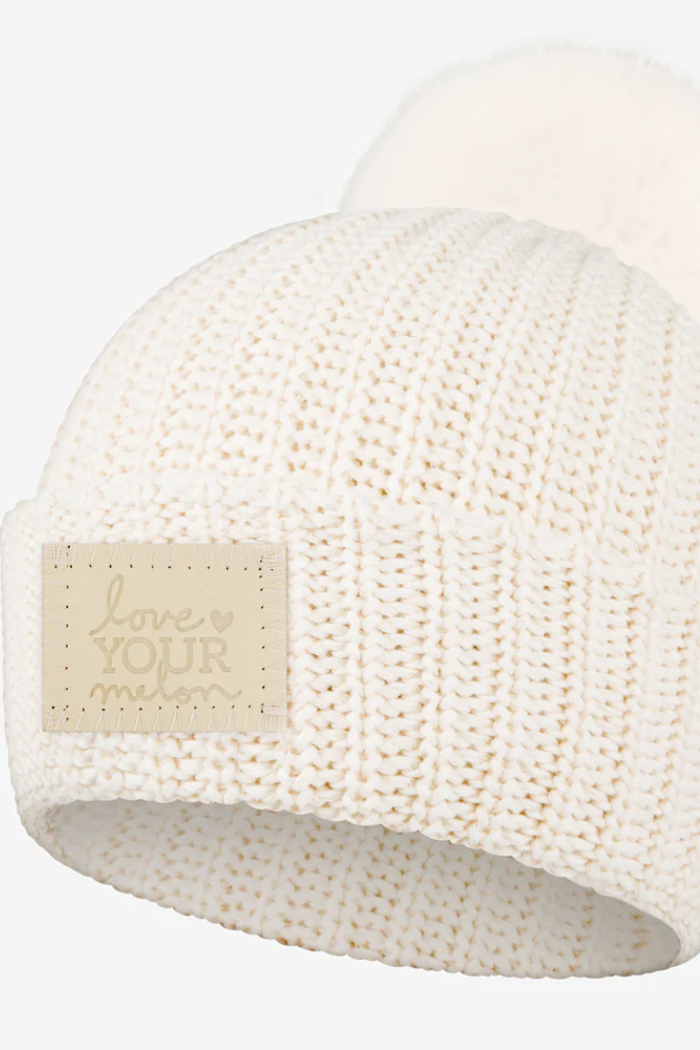 Natural Monochrome Pom Beanie