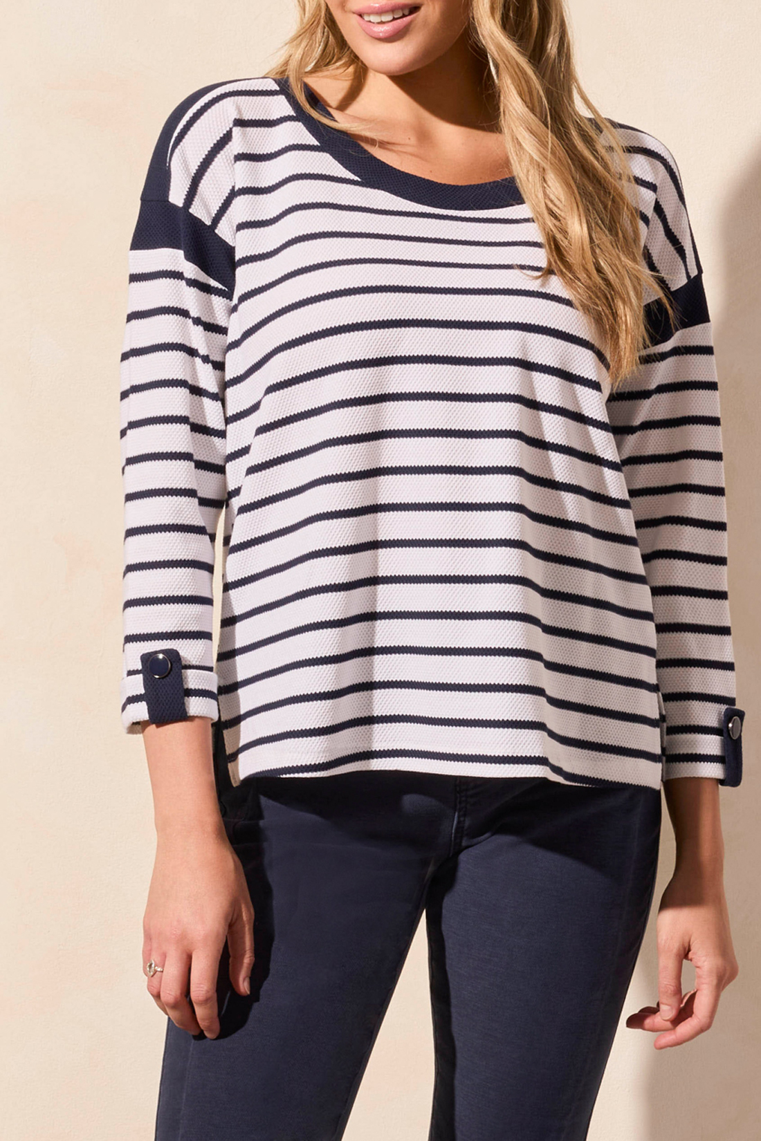 3/4 Boat Neck Top