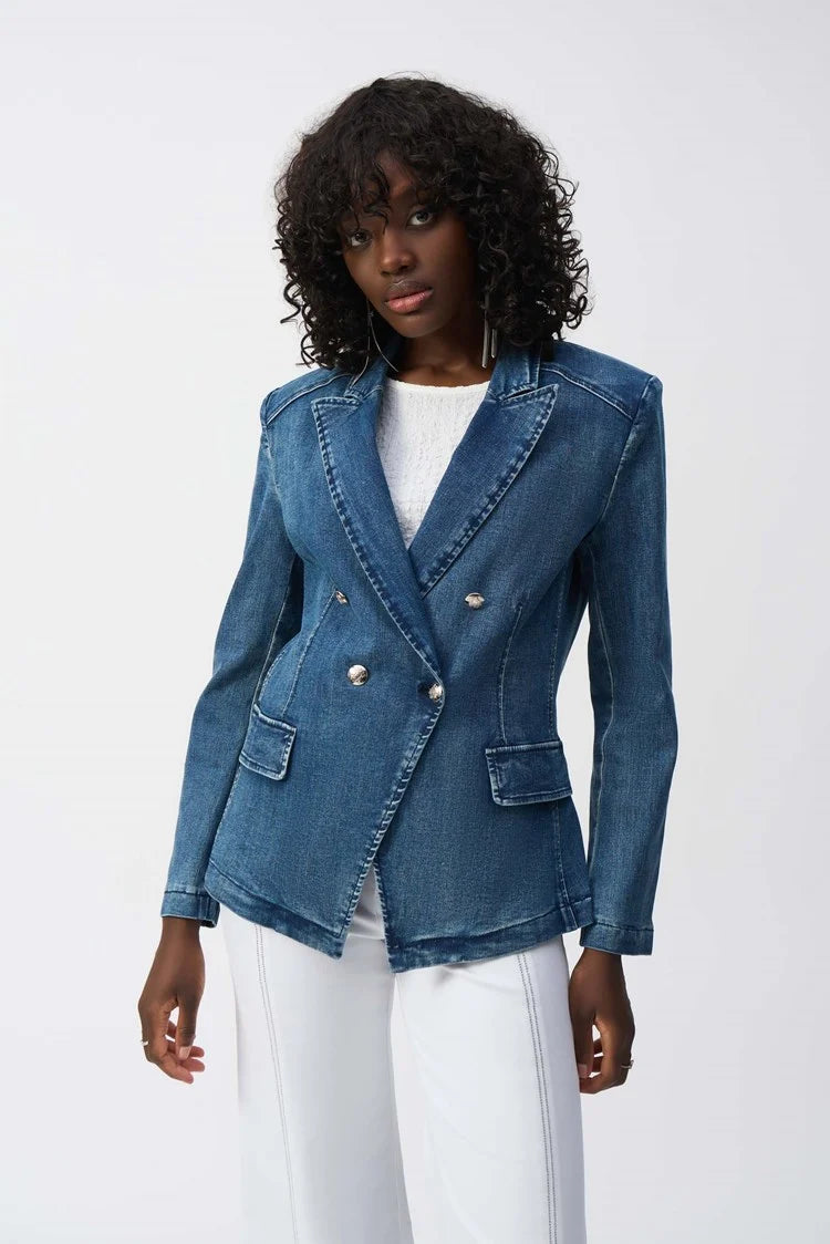 Double Breasted Denim Jacket