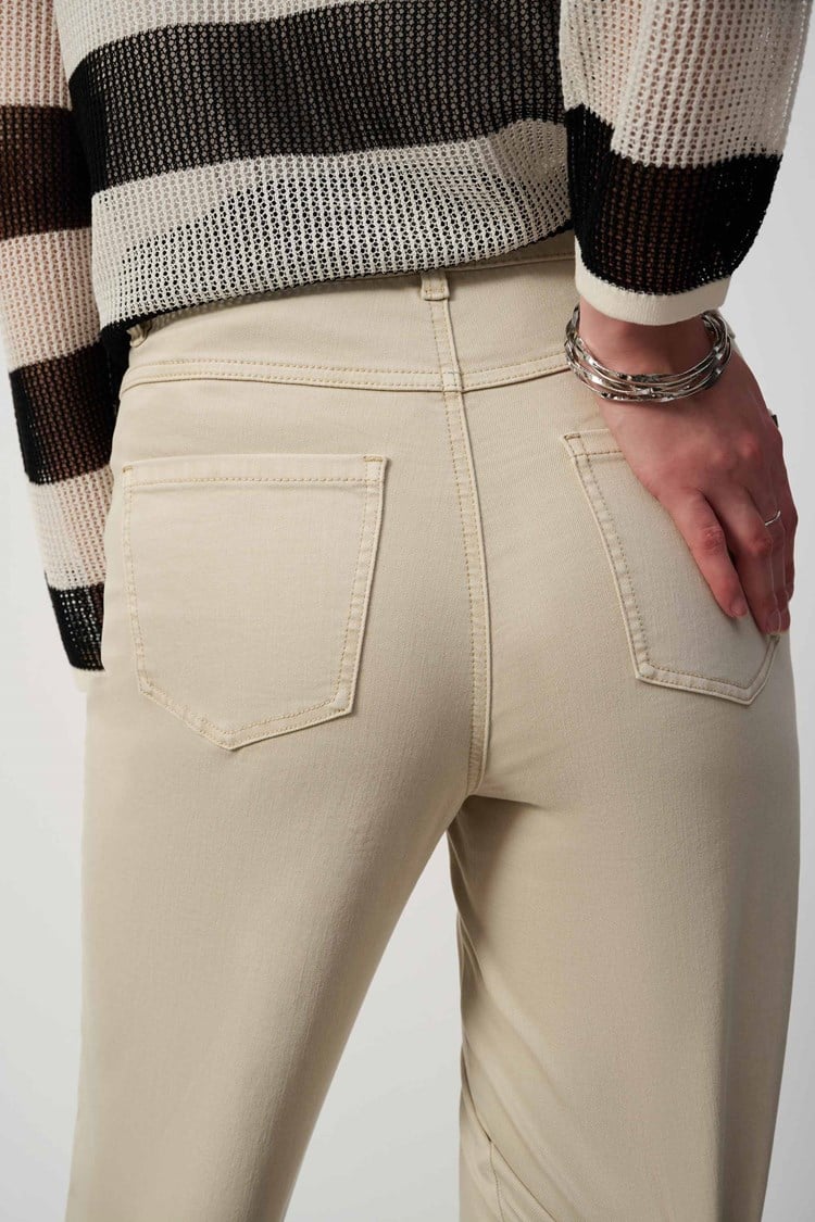 Culotte Jeans With Embellished Front Seam