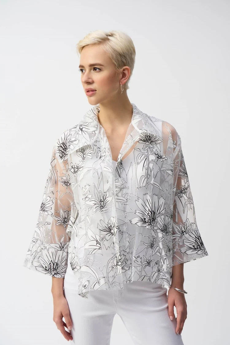 Organza Floral Print Cover-up