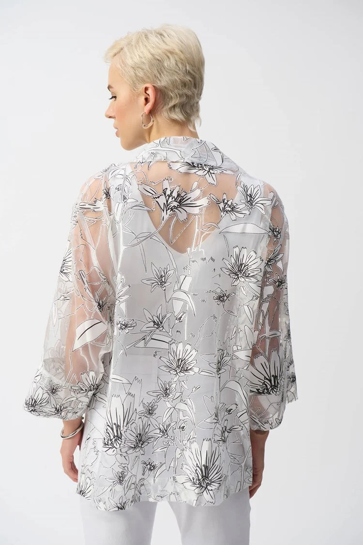 Organza Floral Print Cover-up