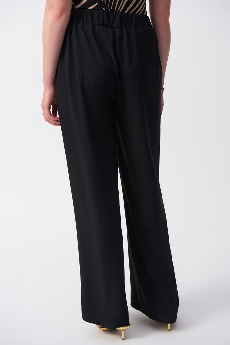 Textured Woven Wide Leg Pants