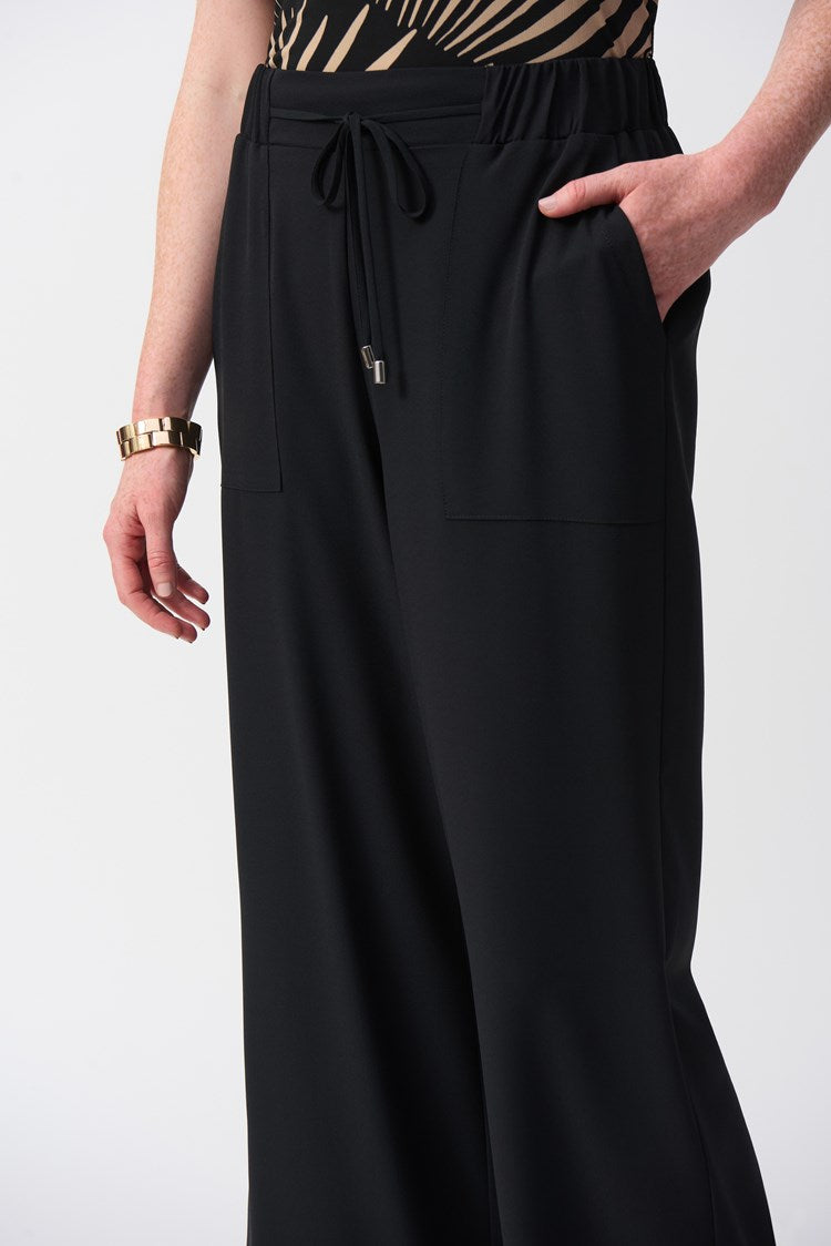 Textured Woven Wide Leg Pants