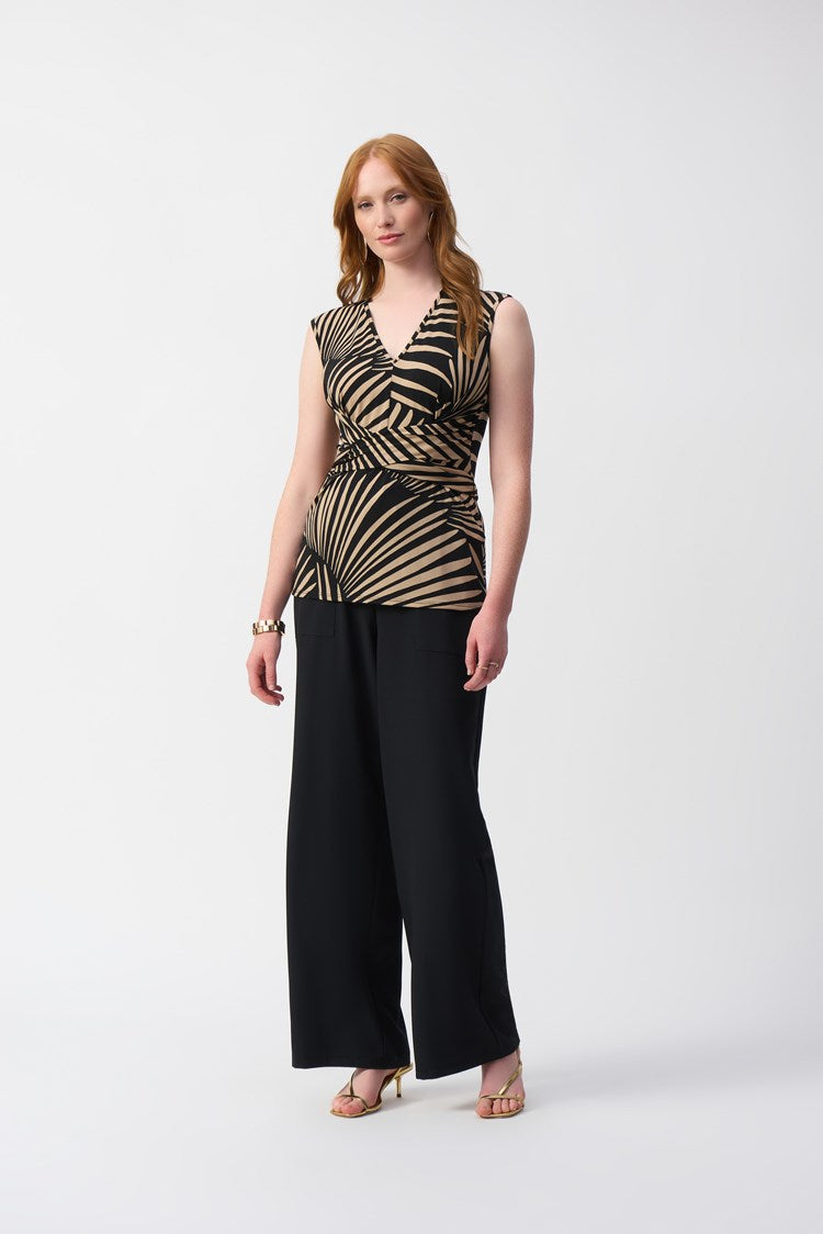 Textured Woven Wide Leg Pants