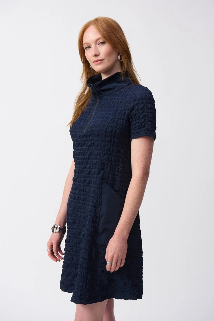 Bubble Jacquard A-Line Dress